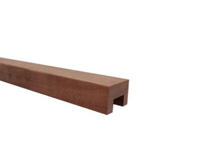 Hardhout afdeklat geschaafd met sponning - 180 cm
