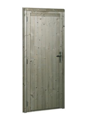 Dichte deur 85x197 groen geimpregneerd - incl. kozijn