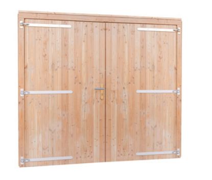 Douglas dichte dubbele deur 250x205 cm - incl. kozijn