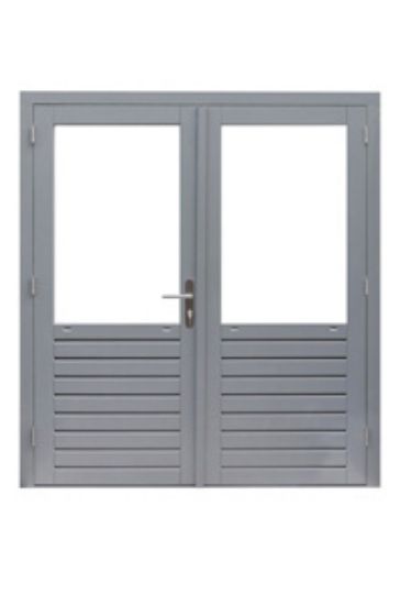 Hardhouten dubbele glasdeur Prestige - gegrond 197x218 cm