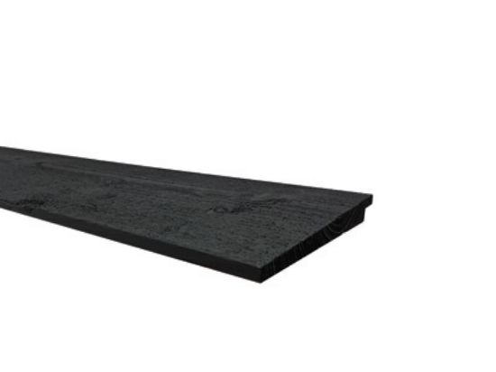 Vuren zweeds rabat fijnbezaagd geimpregneerd - 10/24x180 mm Oers Zwart