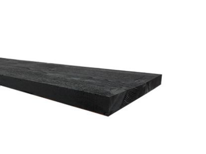 Vuren plank ruw geimpregneerd OERS Zwart - 25x250 mm