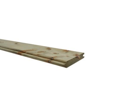 Vuren dakbeschot gg.+ v. geimpregneerd ca. 19x110 mm