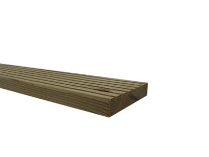 Vuren terrasdeel geprofileerd geimpregneerd 28x145 mm
