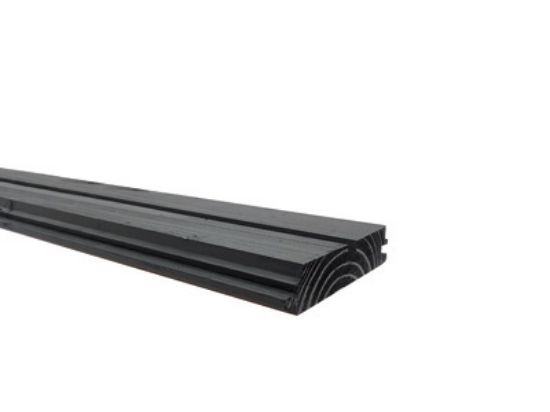 Vuren geimpregneerd Dubbel Rhombus 117 mm netto OERS Zwart