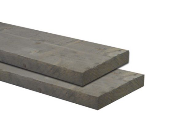 Vuren ruw steigerplank - Oud Grijs - 30x195 mm