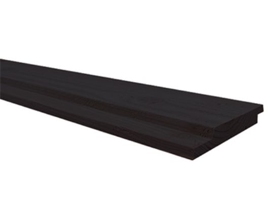 Vuren channelsiding fijnbezaagd geimpregneerd 19x130 Oers Zwart