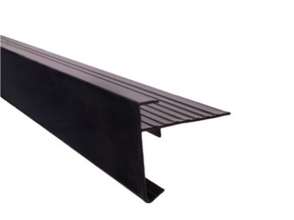 Alu. Daktrim Roval 45 x 45 lengte 2,5 meter ZWART