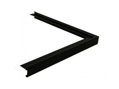 Alu. Roval Buitenhoek daktrim 45x45mm ZWART