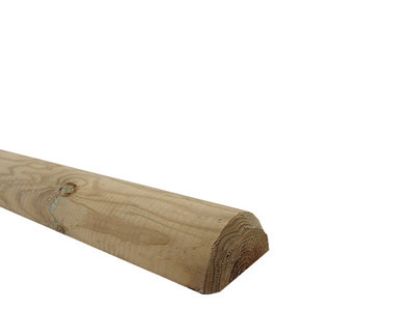 Grenen halfrond paal geïmpr. ø 7 cm