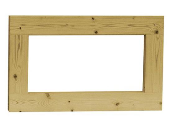 Vast raam 67x38 cm groen geimpregneerd+ melkglas - incl. kozijn