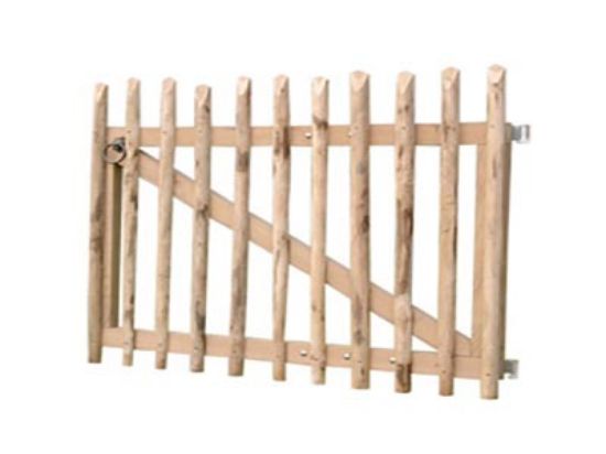 Looppoort CLASSIC kastanjehout 100x100 cm - linksdraaiend