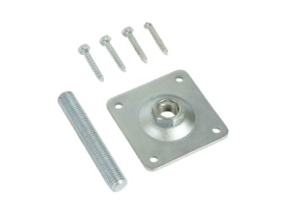 Opbouwset betonpoer M20 - plaat: 100x100x5mm incl. draadeind