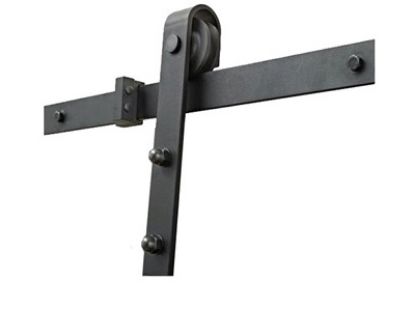 Schuifdeurbeslag zwart - lengte rail 200 cm