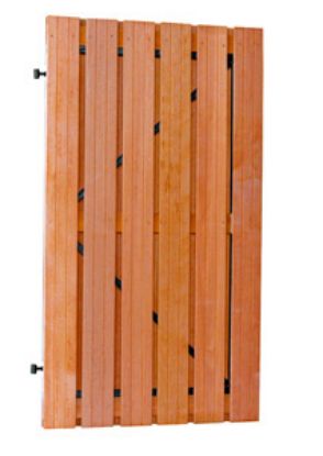 Hardhouten deur verticaal + zwart frame verstelbaar - 100x180 cm