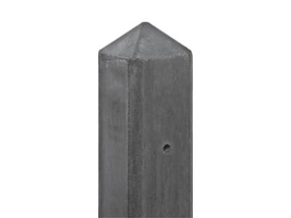 Betonpaal 10x10 cm - glad antraciet + diamantkop