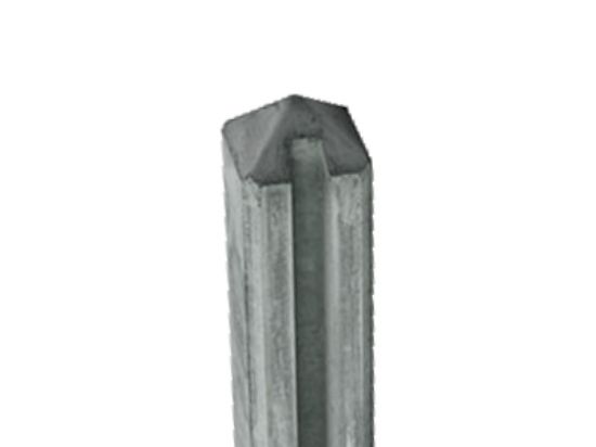 Betonpaal grijs met sponning t.b.v. blokhutprofiel - 11.5x11.5 cm
