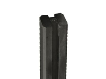 Betonpaal 11,5 x 11,5 cm - antraciet met sponning t.b.v. Blokhutprofiel- gecoat
