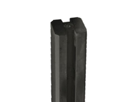 Betonpaal 11,5 x 11,5 cm - antraciet met sponning t.b.v. Blokhutprofiel- gecoat