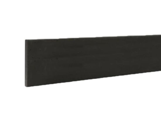 Betonplaat antraciet gecoat t.b.v. paal met sponning - 25x3.5 cm