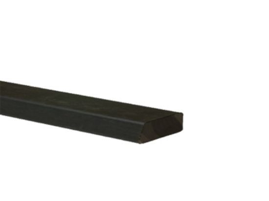 Vuren achterlat 15° Zwart 28x41/47 mm