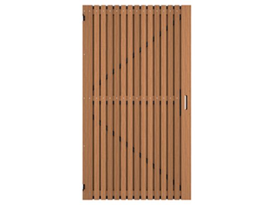 Thermo Ayous deur verticaal + zwart frame verstelbaar - 99x178 cm
