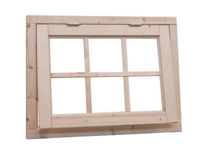 Douglas uitzetraam 6-ruits - 85x64 cm