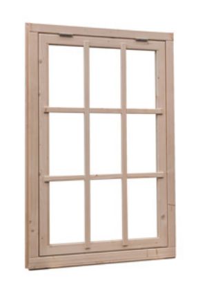 Douglas uitzetraam 9-ruits - 85x130 cm