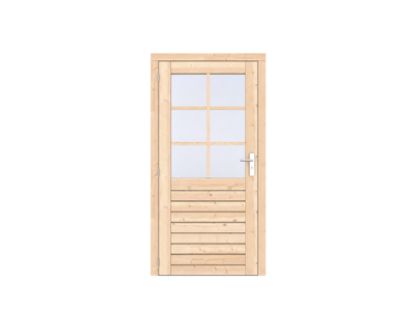 Vuren glasdeur 6-ruits onbehandeld prestige - 108x209 cm