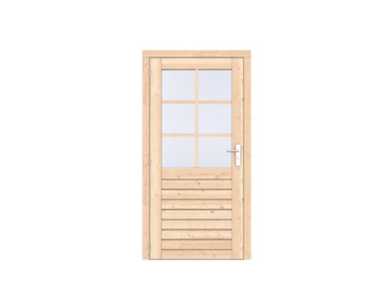 Vuren glasdeur 6-ruits onbehandeld prestige - 108x209 cm