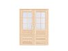 Vuren dubbele glasdeur 6-ruits onbehandeld prestige - 168x209 cm