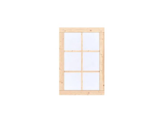 Vuren vast raam onbehandeld prestige - 84x126 cm