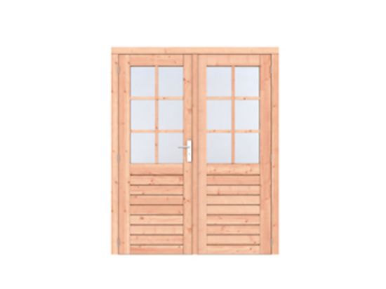 Douglas dubbele glasdeur 6-ruits prestige - 168x209 cm