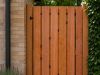 Hardhouten deur verticaal + zwart frame verstelbaar - 100x180 cm