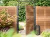 Thermo Ayous deur horizontaal + zwart frame verstelbaar - 99x178 cm