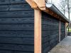 Douglas zweeds rabat fijnbezaagd zwart gespoten - 12/25x180 mm