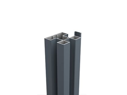 Boston aluminium H paal  - 75x75 mm