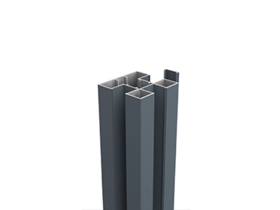 Boston aluminium H paal  - 75x75 mm